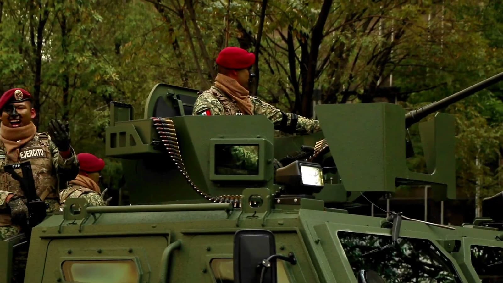 Footage of service members and veterans at work